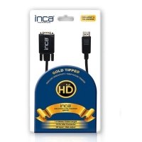 INCA IDPV-01 DİSPLAYPORT TO VGA KABLO ALTIN UÇLU BLİSTER 1,8MT